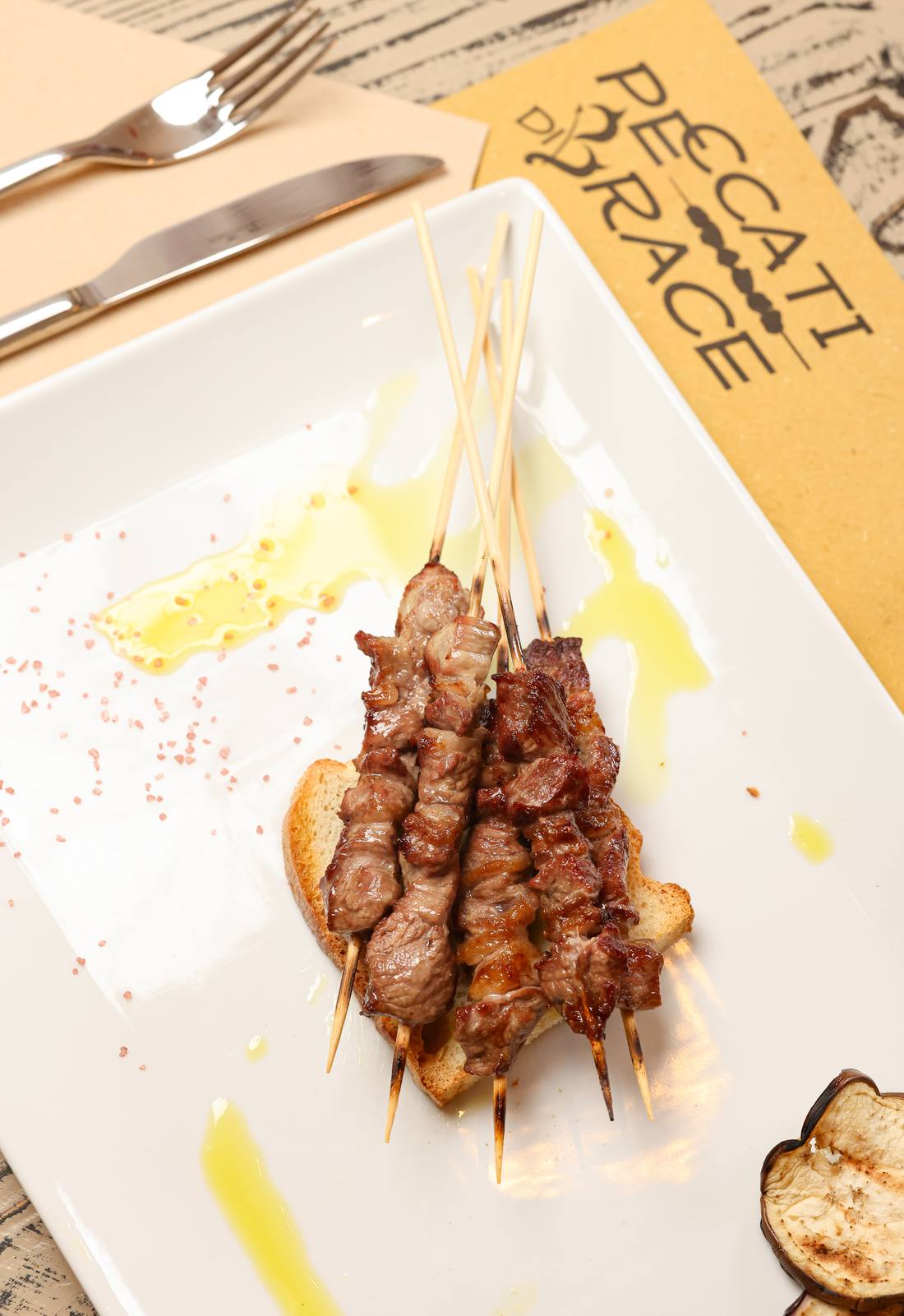 Arrosticini fatti a mano*